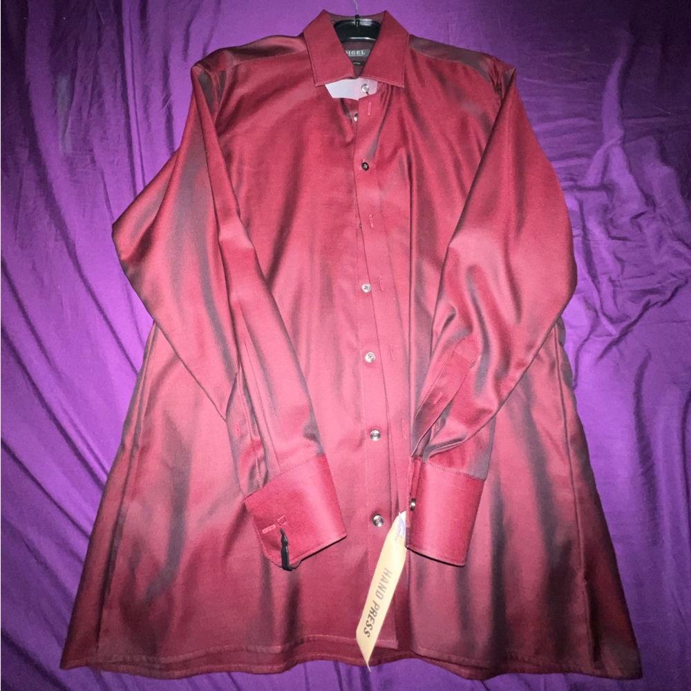 Men Button Down Silk Shirt